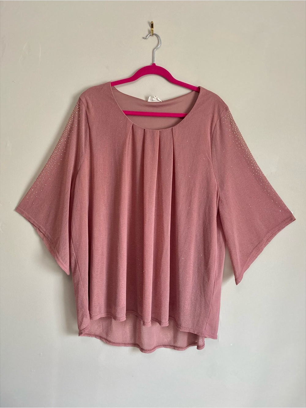 Siren Lily Top 3X Tunic Flared Sleeves Pleated Flowy Coquette Boho Cottage Chic